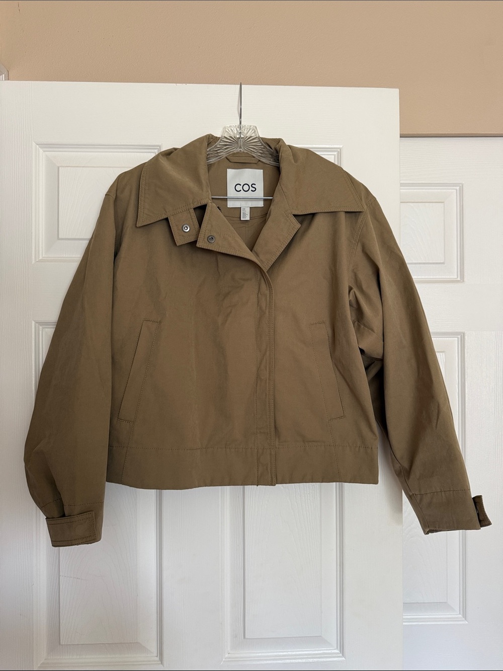 COS Tan Rounded Short Trench Coat XS